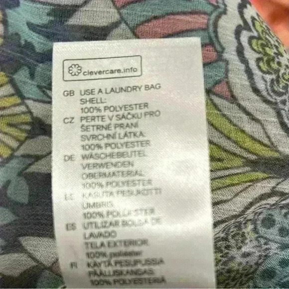 H&M Sheer Swim Cover Shorts Lace Trim Floral Paisley Print 1” Inseam Size M - Picture 2 of 7